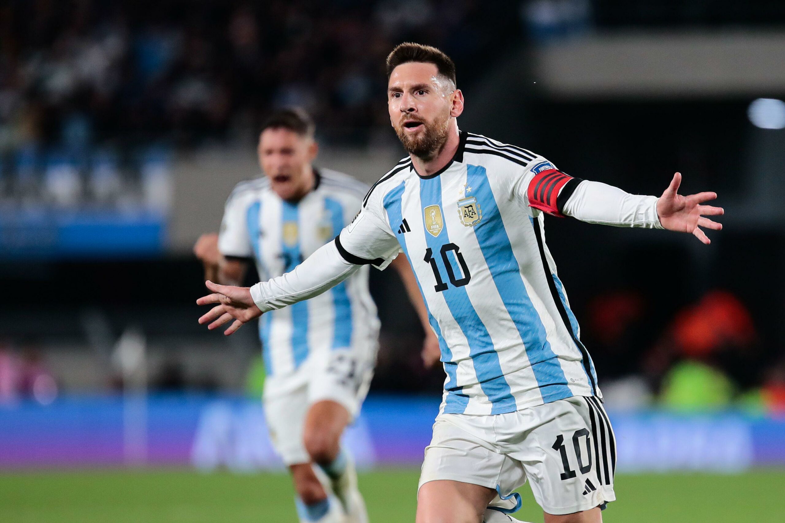 Lionel Messi Cellebrating Goal