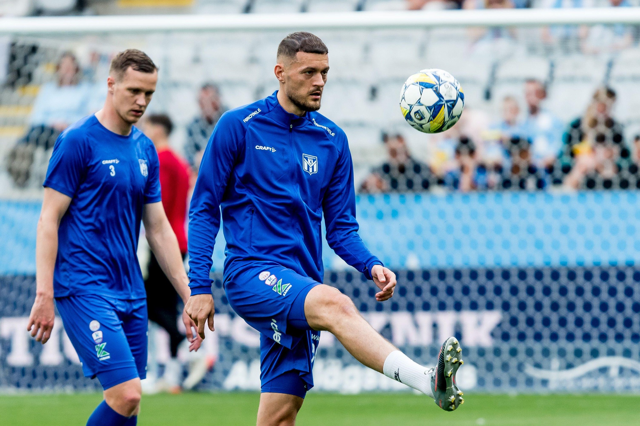 240723 Albert Ejupi of Klaksvik ahead of the UEFA Champions League football match between Malmö FF and Klaksvik on July 23, 2024 in Malmö. Photo: Christian Örnberg/BILDBYRÅN/COP 166/CO0443 fotboll football soccer fotball champions league malmö ff klaksvik bbeng q2 bbauto (Photo by CHRISTIAN ÖRNBERG/Bildbyran/Sipa USA) Credit: Sipa US/Alamy Live News