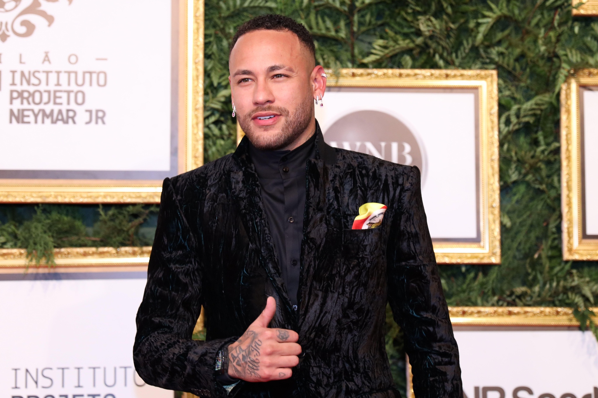 Sao Paulo, Brazil. 03rd June, 2024. Neymar Jr. arrives for the fourth edition of the Charity Auction of the Neymar Jr Institute Project, at the Monte Líbano Club, in the south of São Paulo, this Monday, the 3rd. Credit: Brazil Photo Press/Alamy Live News Credit: Brazil Photo Press/Alamy Live News
