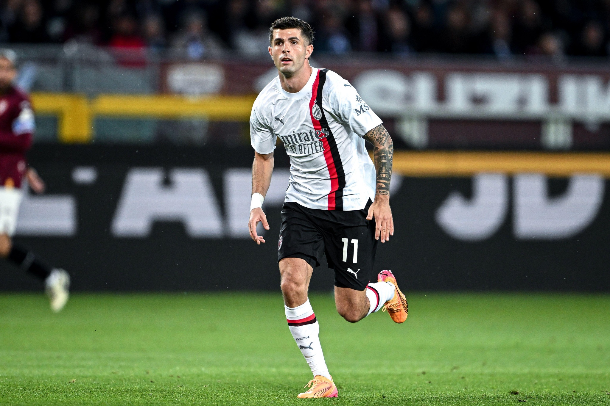 Torino, Italy, 18.05.24: Christian Pulisic (11 Milan) during the Serie A game between Torino FC and AC Milan at Grande Torino Stadium in Turin, Italy Soccer (Cristiano Mazzi/SPP) Credit: SPP Sport Press Photo. /Alamy Live News