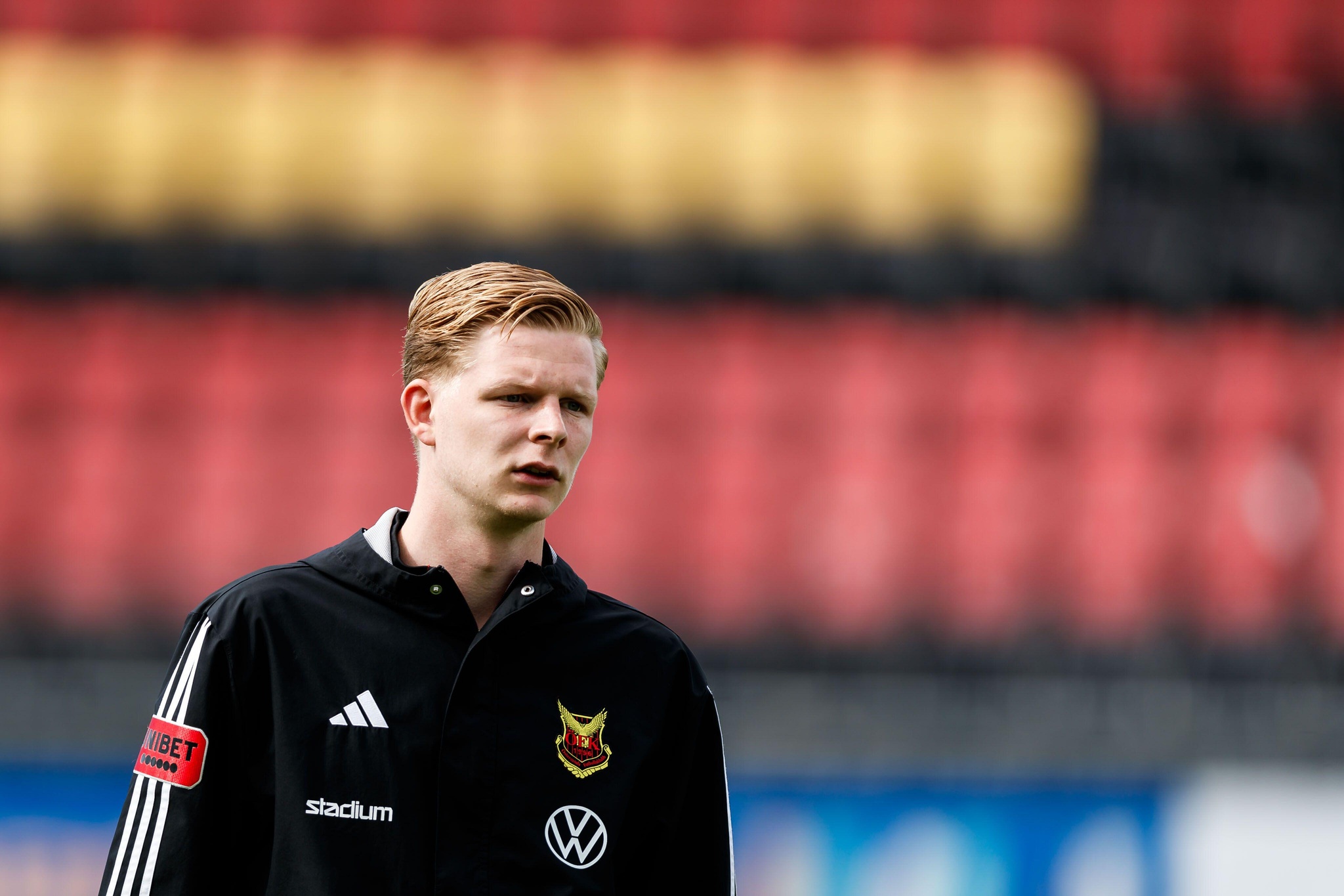 240810 Östersunds Malcolm Stolt inför fotbollsmatchen i Superettan mellan Östersund och Öster den 10 augusti 2024 i Östersund. Foto: Johan Axelsson/BILDBYRÅN/COP 245/JA0199 fotboll football soccer fotball superettan östersund öster (Photo by JOHAN AXELSSON/Bildbyran/Sipa USA) Credit: Sipa US/Alamy Live News