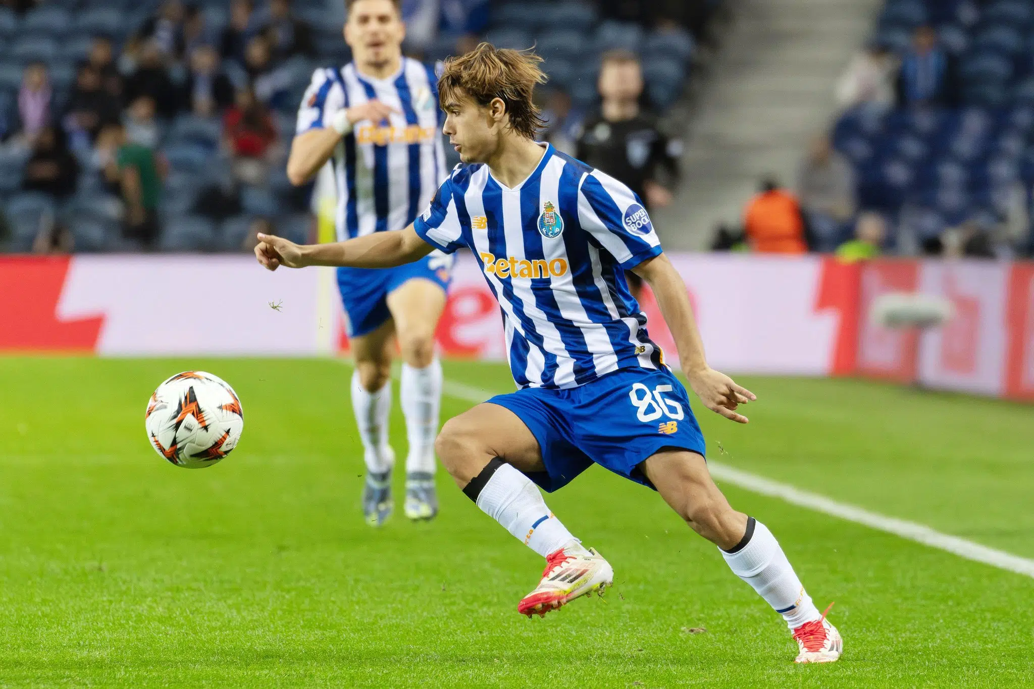 Rodrigo Mora of Porto during the UEFA Europa League, League phase football match between FC Porto and Olympiacos FC on 23 January 2025 at Estadio do Dragão in Porto, Portugal