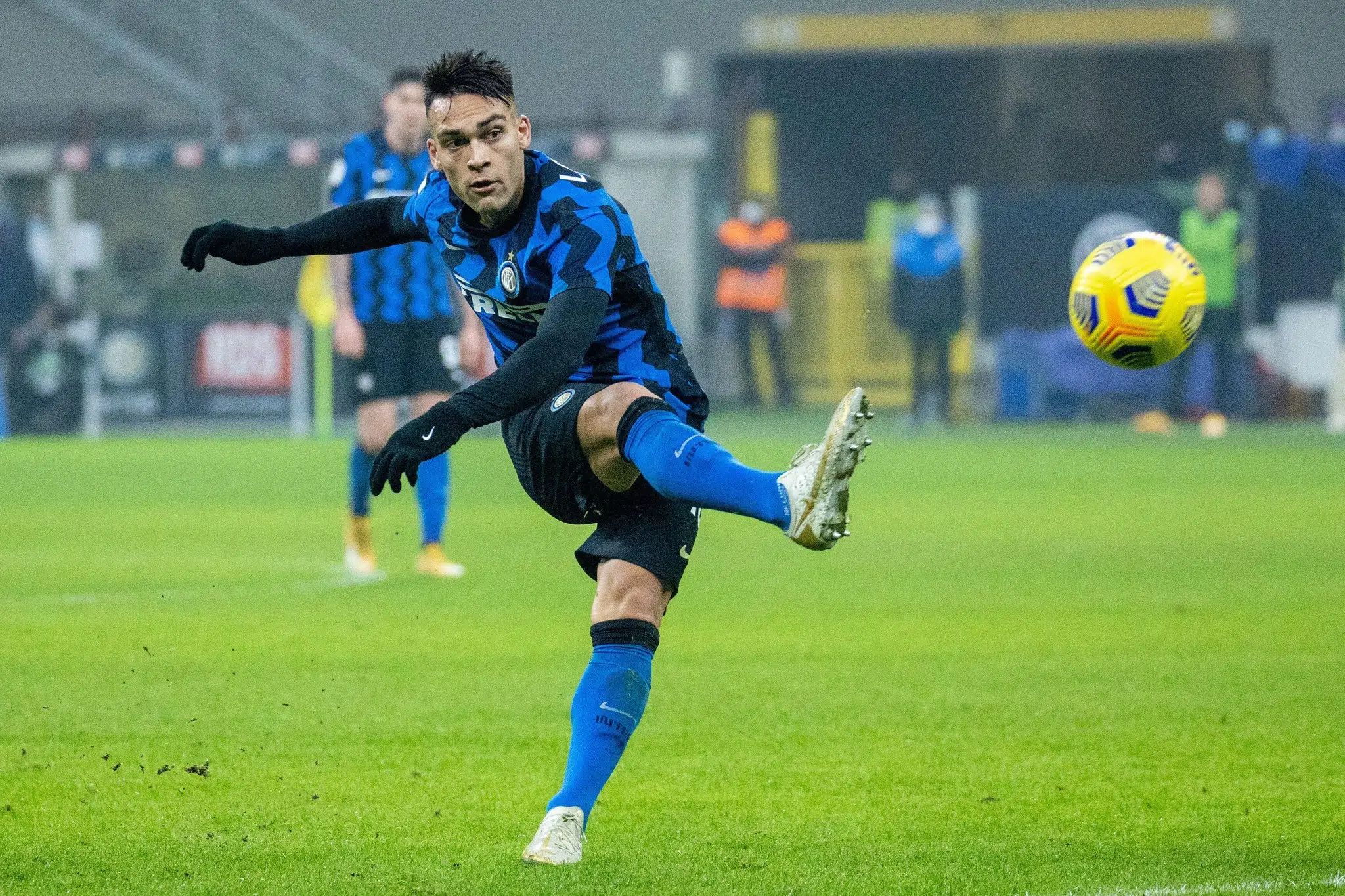 Milan, Italy - february 2 2021 semifinal cup match Inter vs juventus - lautato martinez