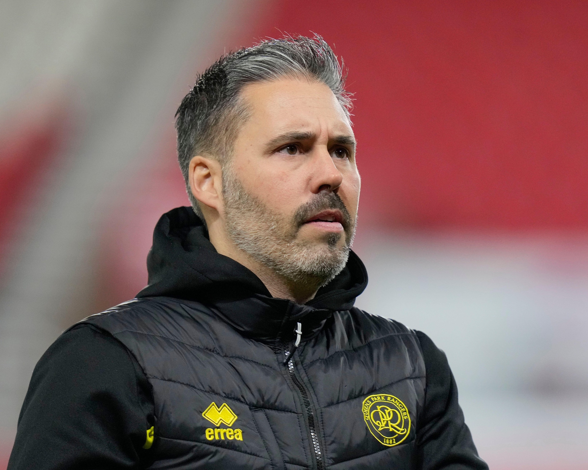 Martí Cifuentes, manager of QPR inspects the pitch before the Sky Bet Championship match Stoke City vs Queens Park Rangers at Bet365 Stadium, Stoke-on-Trent, United Kingdom, 14th February 2024 (Photo by Steve Flynn/News Images)