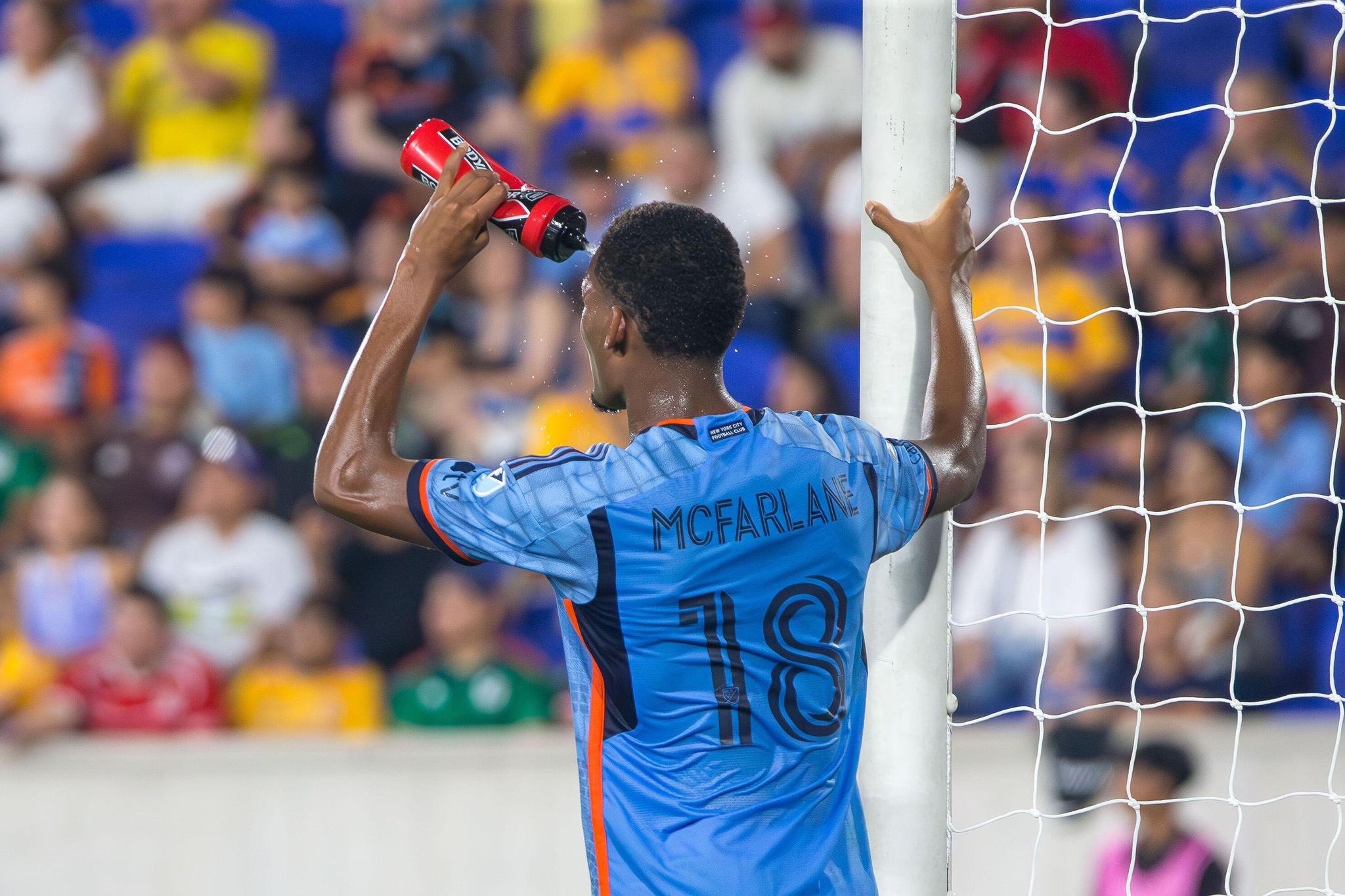 New York, Ny, USA. 13th Aug, 2024. Christian McFarlane of New York City FC during the match against Tigres in the Leagues Cup at Red Bull Arena in Harrison, New Jersey, USA, this Tuesday, 13th. (Credit Image: © William Volcov/ZUMA Press Wire) EDITORIAL USAGE ONLY! Not for Commercial USAGE!