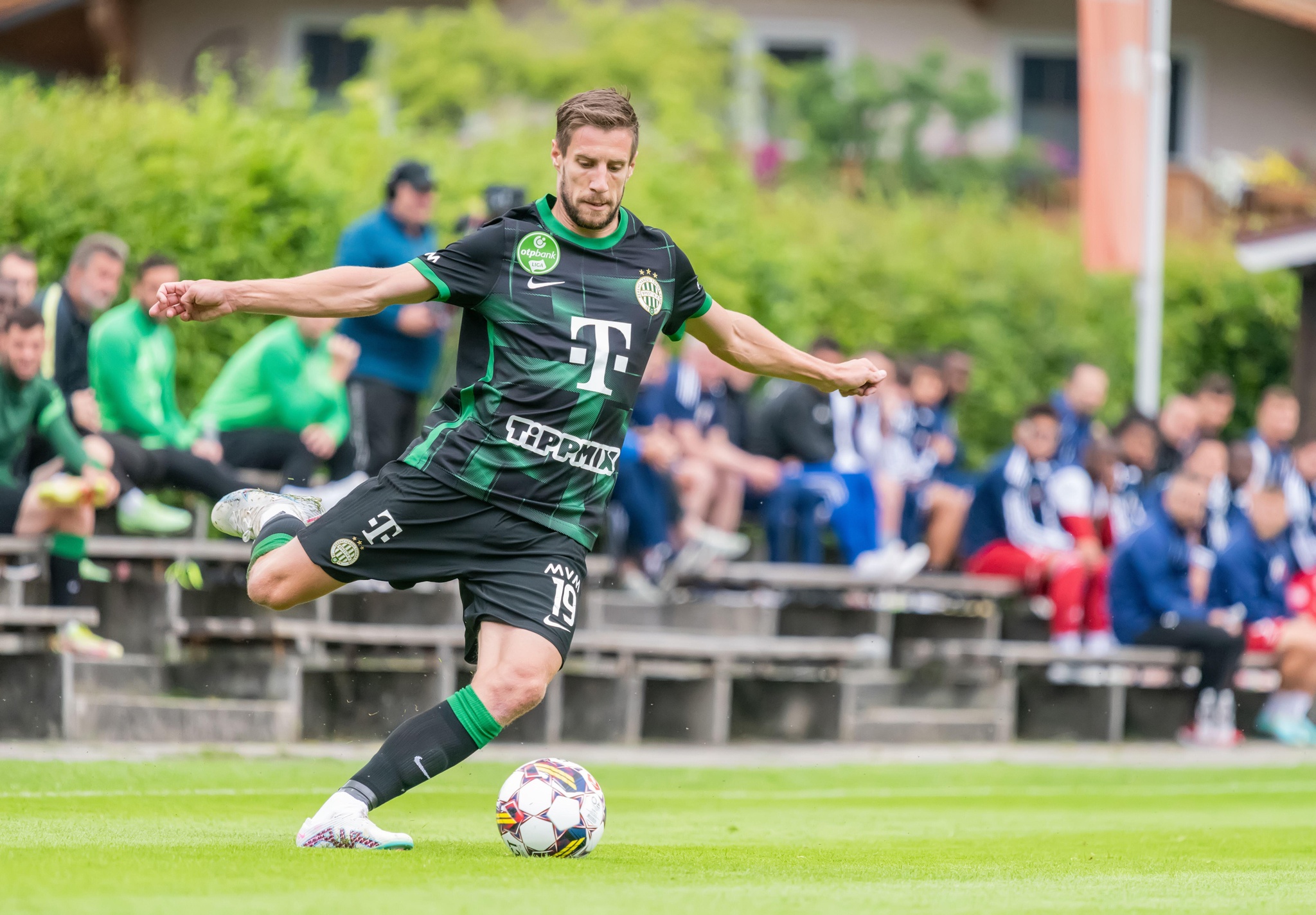 Bramberg am Wildkogel, Austria – July 3, 2023. Ferencvaros striker Barnabas Varga during international friendly Botosani vs Ferencvaros 0-3.