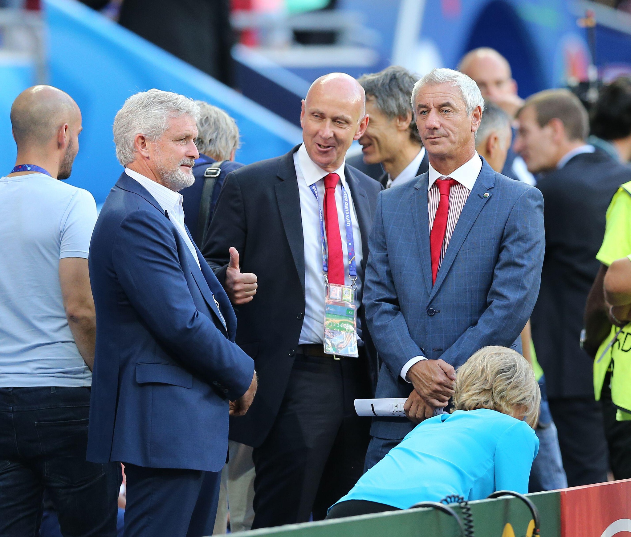 July 6, 2016 - Lyon, United Kingdom - Former Welsh internationals Mark Hughes and Ian Rush pitch side before the UEFA European Championship 2016 match at the Stadium Lyon, Lyon. Picture date July 06, 2016 Pic David Klein/Sportimage (Cal Sport Media via AP Images)