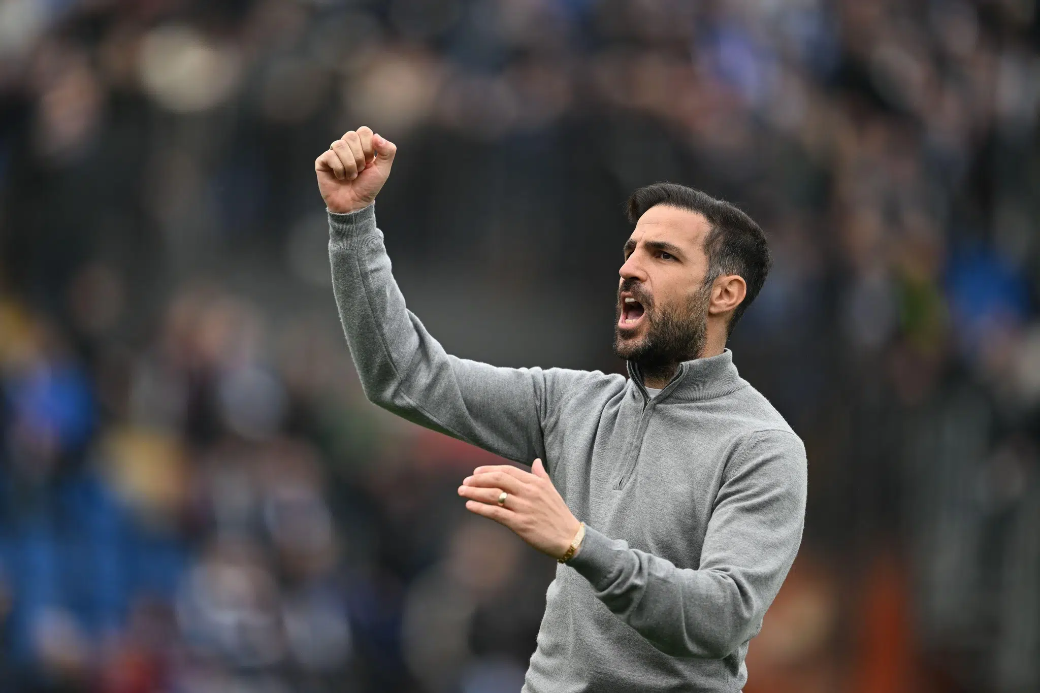 Head Coach Cesc Fàbregas of Calcio Como greeting the supporters at the end of the match after the Italian Serie A football match between Calcio Como and Pisa Sporting Club on March 22, 2026 at the Giuseppe Senigallia stadium in Como, Italy Photo Tiziano Ballabio